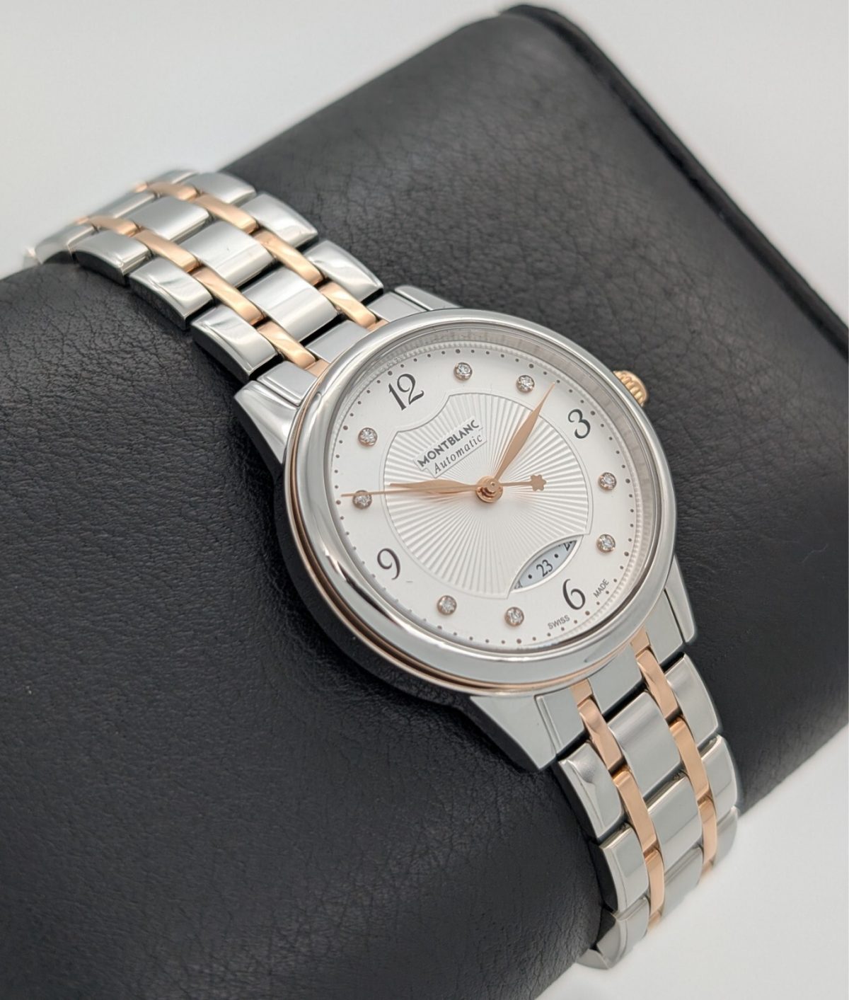 Montblanc Boheme Automatikuhr Weiß Dial Rose Gold 18K Ladies Uhr Ø30mm #274