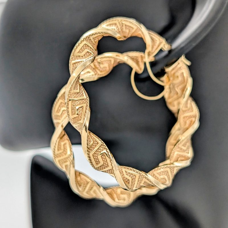 Medusa Creolen 585/14K Ohrstecker Gelbgold 6,50Gr. Ohrringe #1139