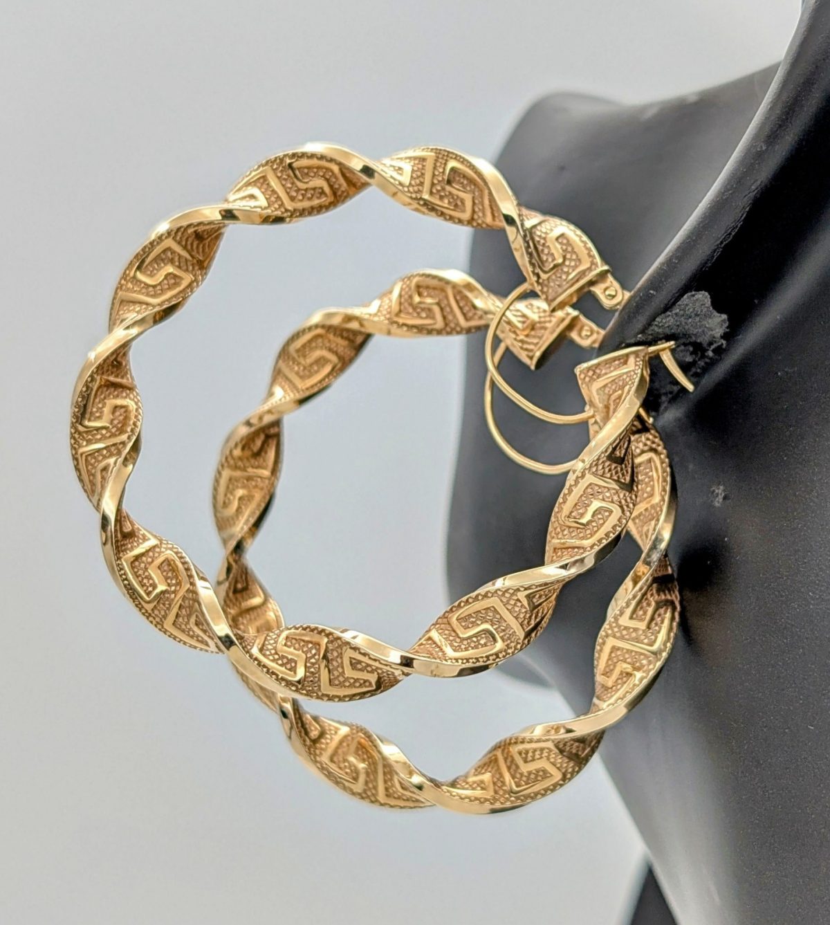 Medusa Creolen 585/14K Ohrstecker Gelbgold 6,50Gr. Ohrringe #1139