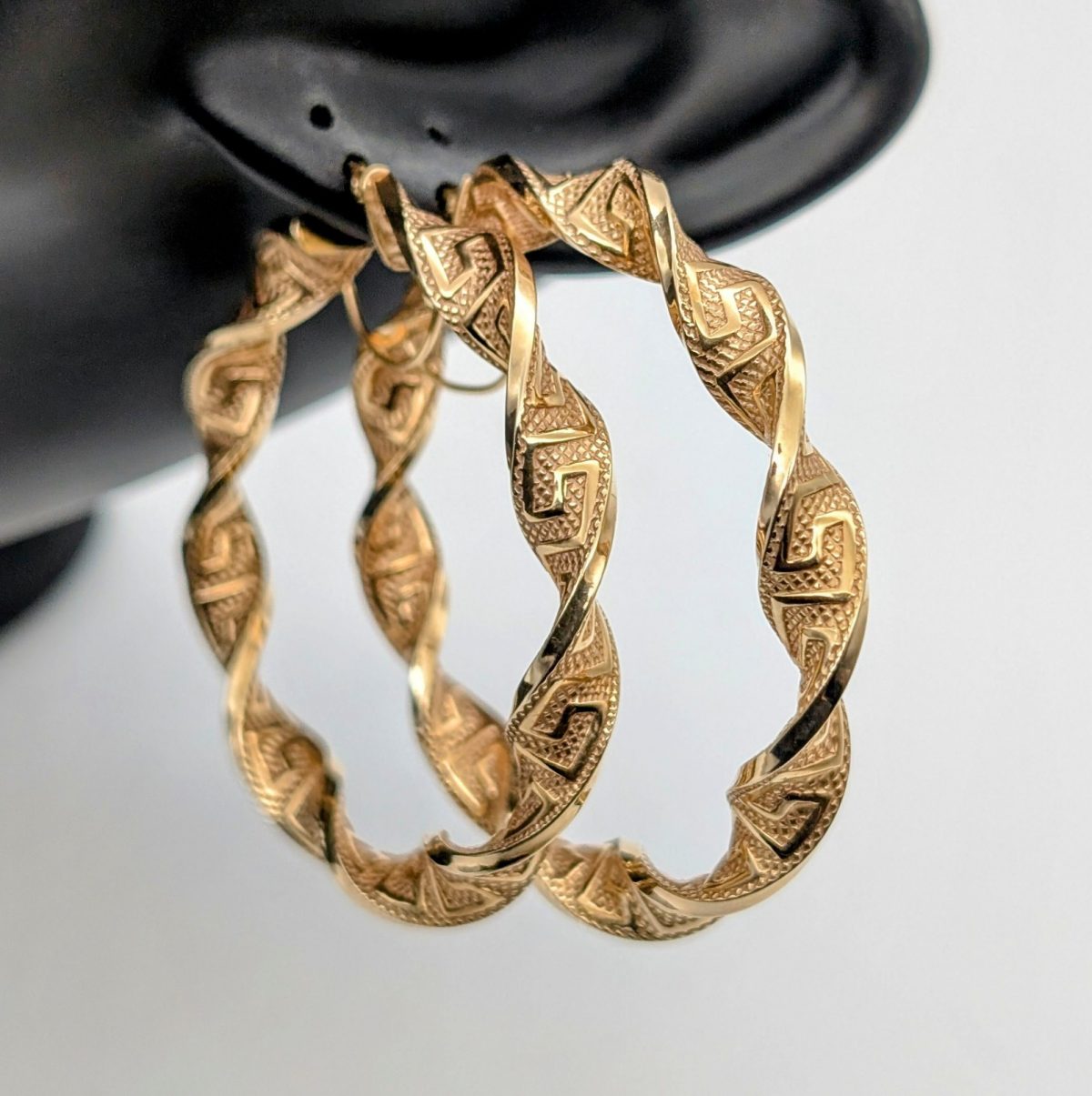 Medusa Creolen 585/14K Ohrstecker Gelbgold 6,50Gr. Ohrringe #1139