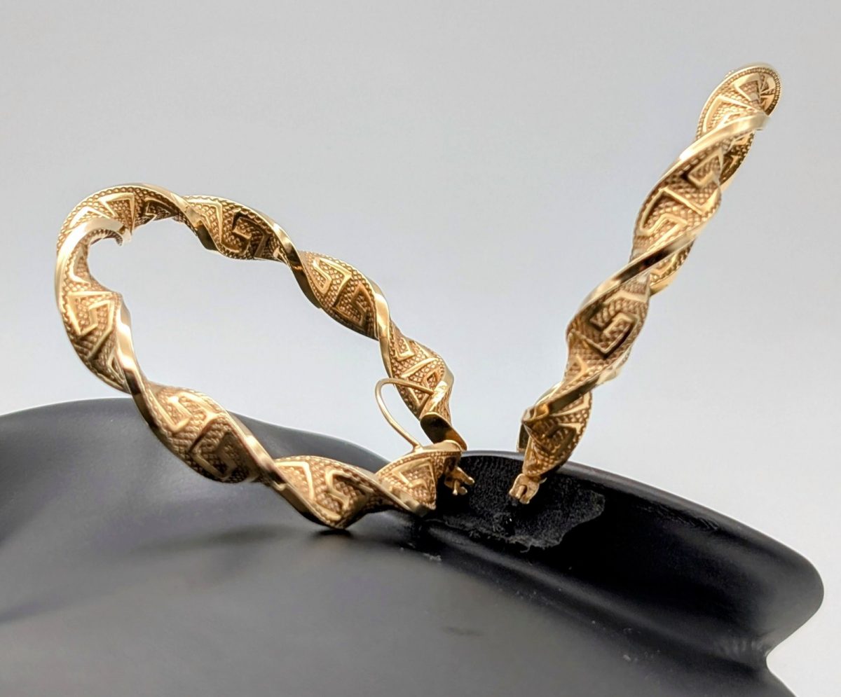 Medusa Creolen 585/14K Ohrstecker Gelbgold 6,50Gr. Ohrringe #1139