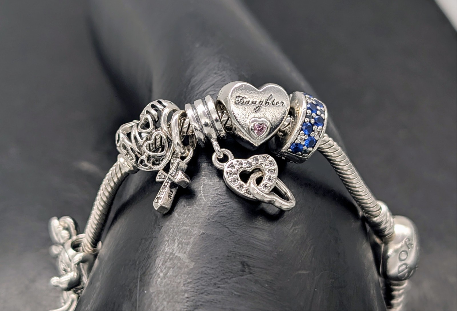 Pandora Armband 925 Sterling Silber 18,50cm 10xcharms Kette Disney usw. #1024