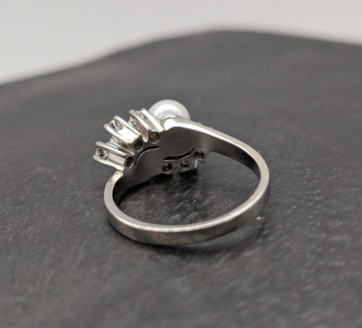 Damen Perlen Solitär Brillant Ring 0,30ct (Gr.59) Weißgold 585/14K 6,20Gr. #1049