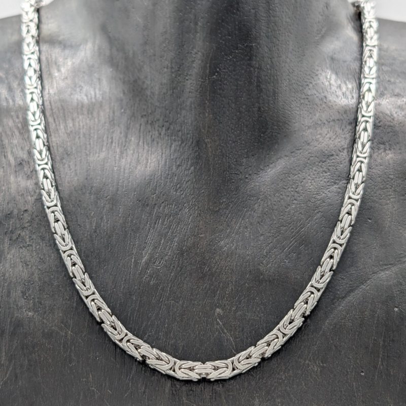 Königskette 925 Sterling Silber Halskette Kette Silver 55,50cm 74Gr. #1186