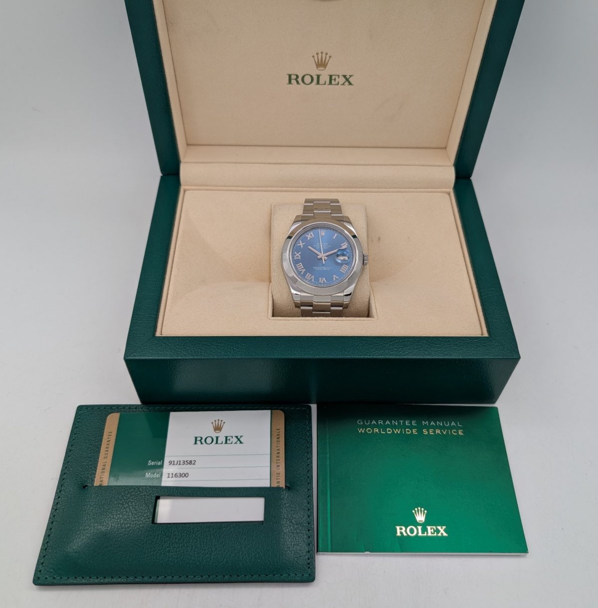 Rolex Datejust II 116300 Uhr Ø41mm Herrenuhr Blue Dial Fullset BJ2015 #1209