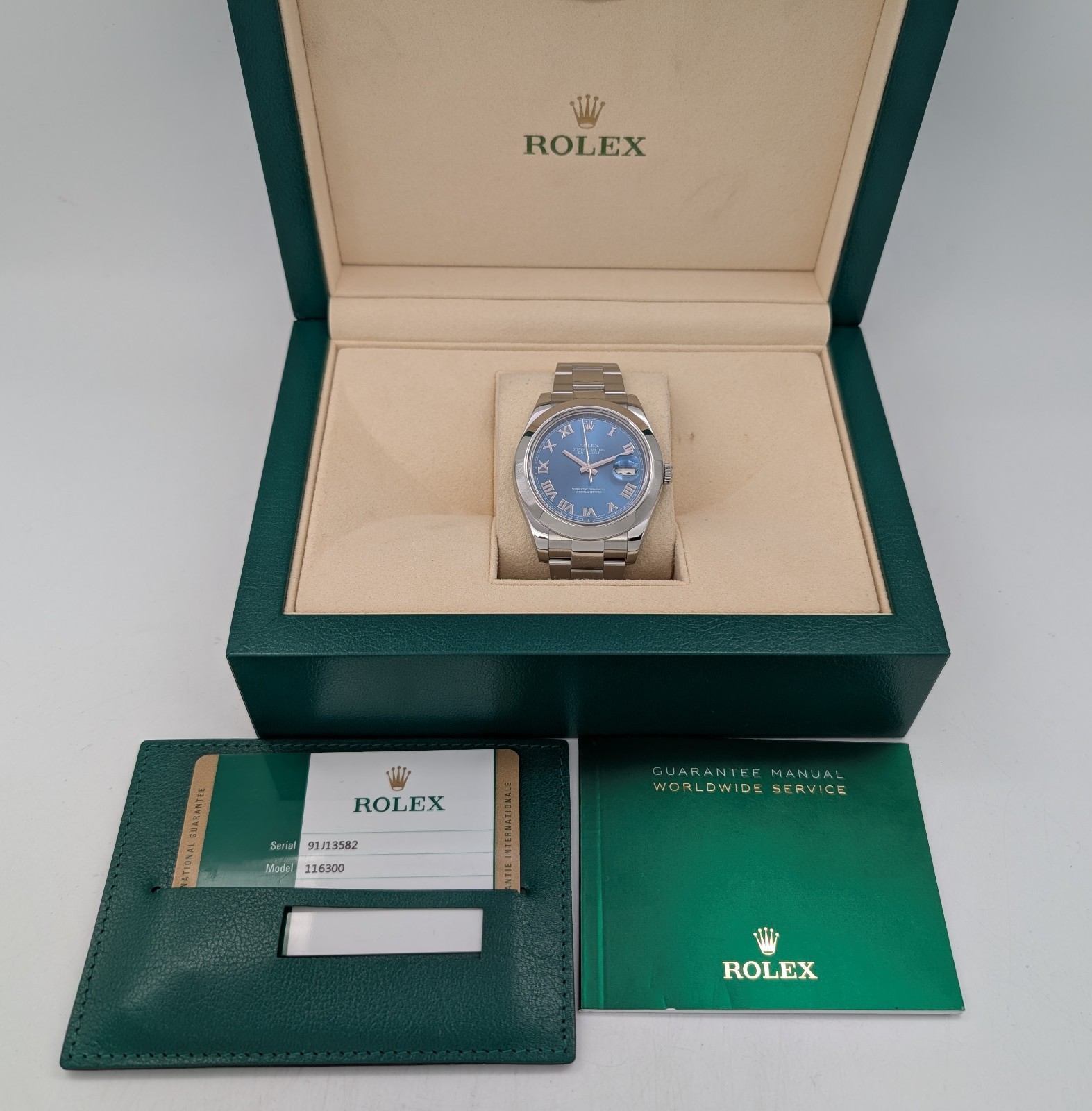 Rolex Datejust II 116300 Uhr Ø41mm Herrenuhr Blue Dial Fullset BJ2015 #1209
