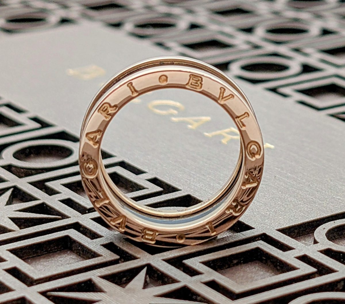 Bulgari BVLGARI B.ZERO1 2-Band Ring 750/18K Rosegold Gr.54 Damenring #1266
