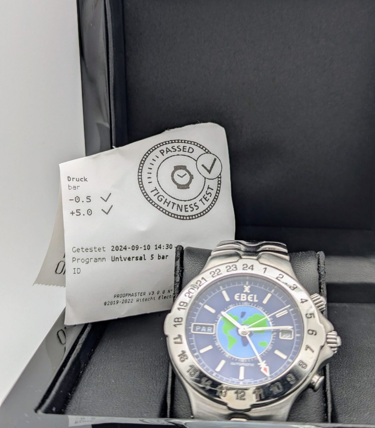 EBEL Sportwave Meridian GMT Automatik World Timer Edelstahl Ø40 mm Uhr #32