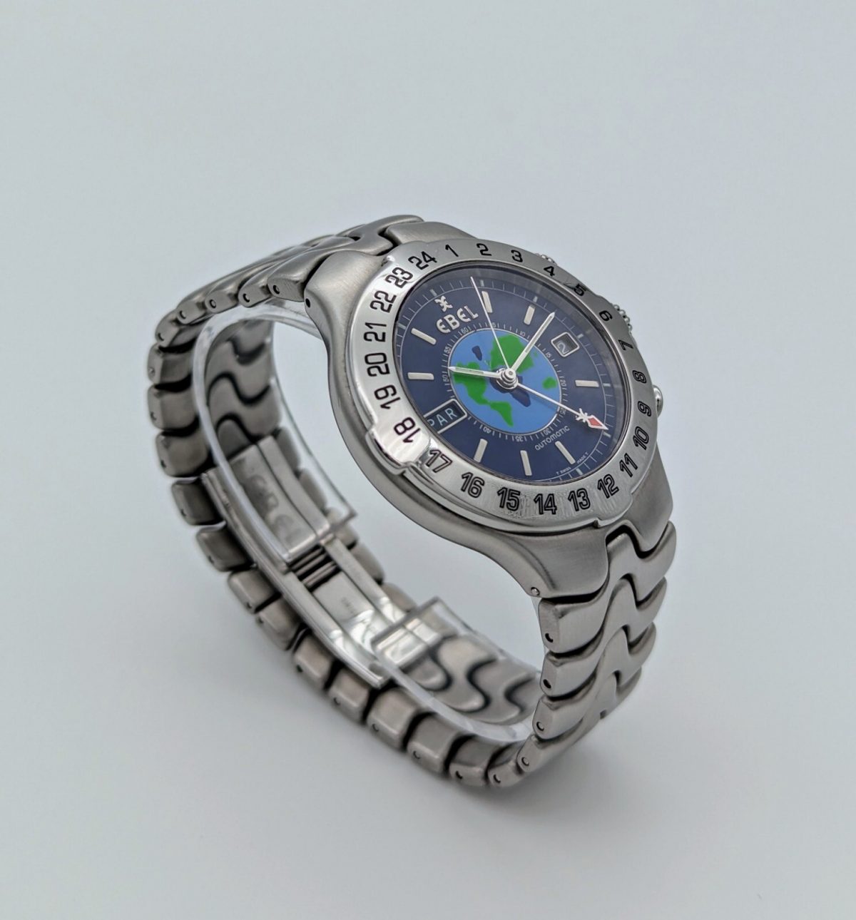 EBEL Sportwave Meridian GMT Automatik World Timer Edelstahl Ø40 mm Uhr #32