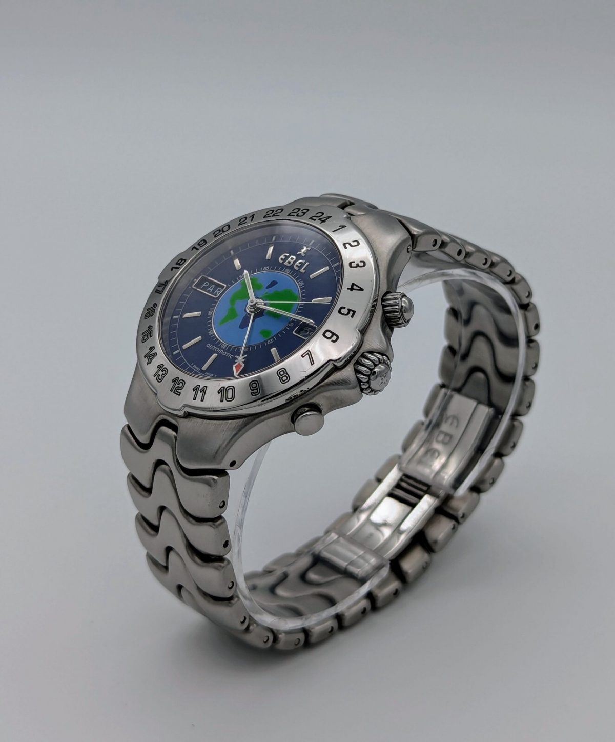 EBEL Sportwave Meridian GMT Automatik World Timer Edelstahl Ø40 mm Uhr #32