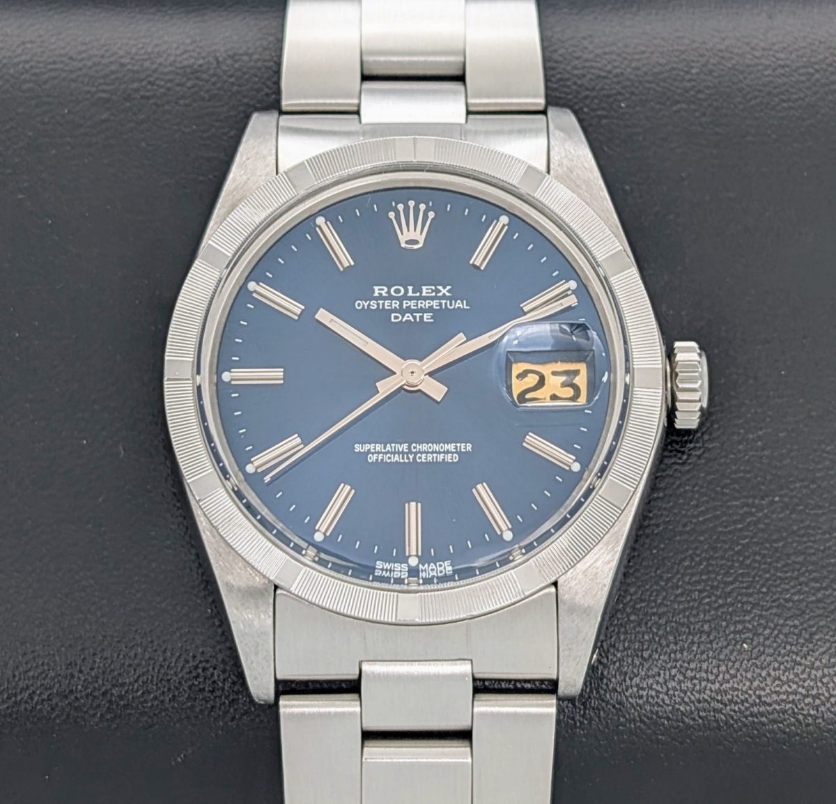 Rolex Oyster Perpetual DateDate 1501 Ø34mm 1973 Blue Dial Uhr #1339