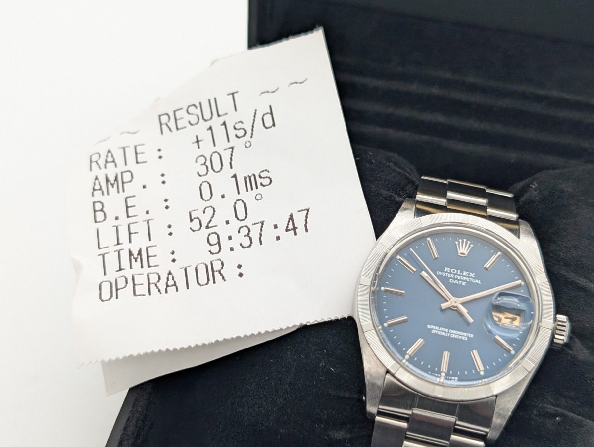 Rolex Oyster Perpetual DateDate 1501 Ø34mm 1973 Blue Dial Uhr #1339