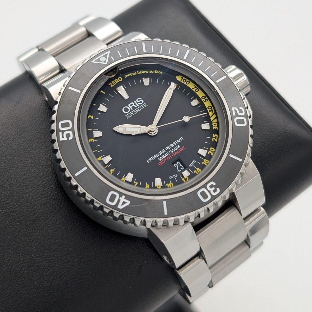 Oris Aquis Depth Gauge Ref. 01 733 7675 4154-Set Ø46mm Uhr Fullset #1343