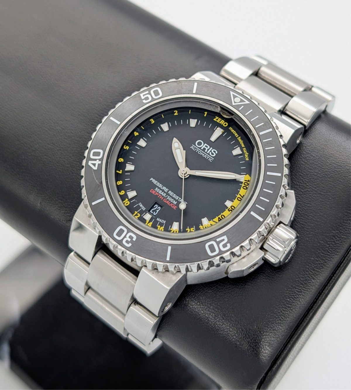 Oris Aquis Depth Gauge Ref. 01 733 7675 4154-Set Ø46mm Uhr Fullset #1343