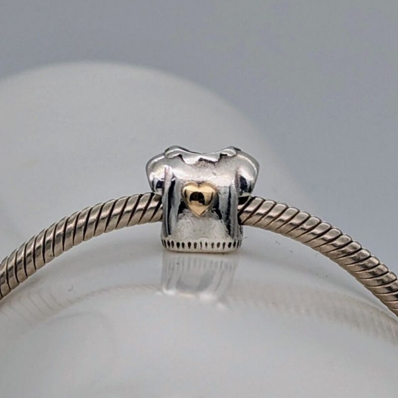 Pandora Herz Charm Armband 925 ALE - 14k Gold für Pandora Armbänder #437