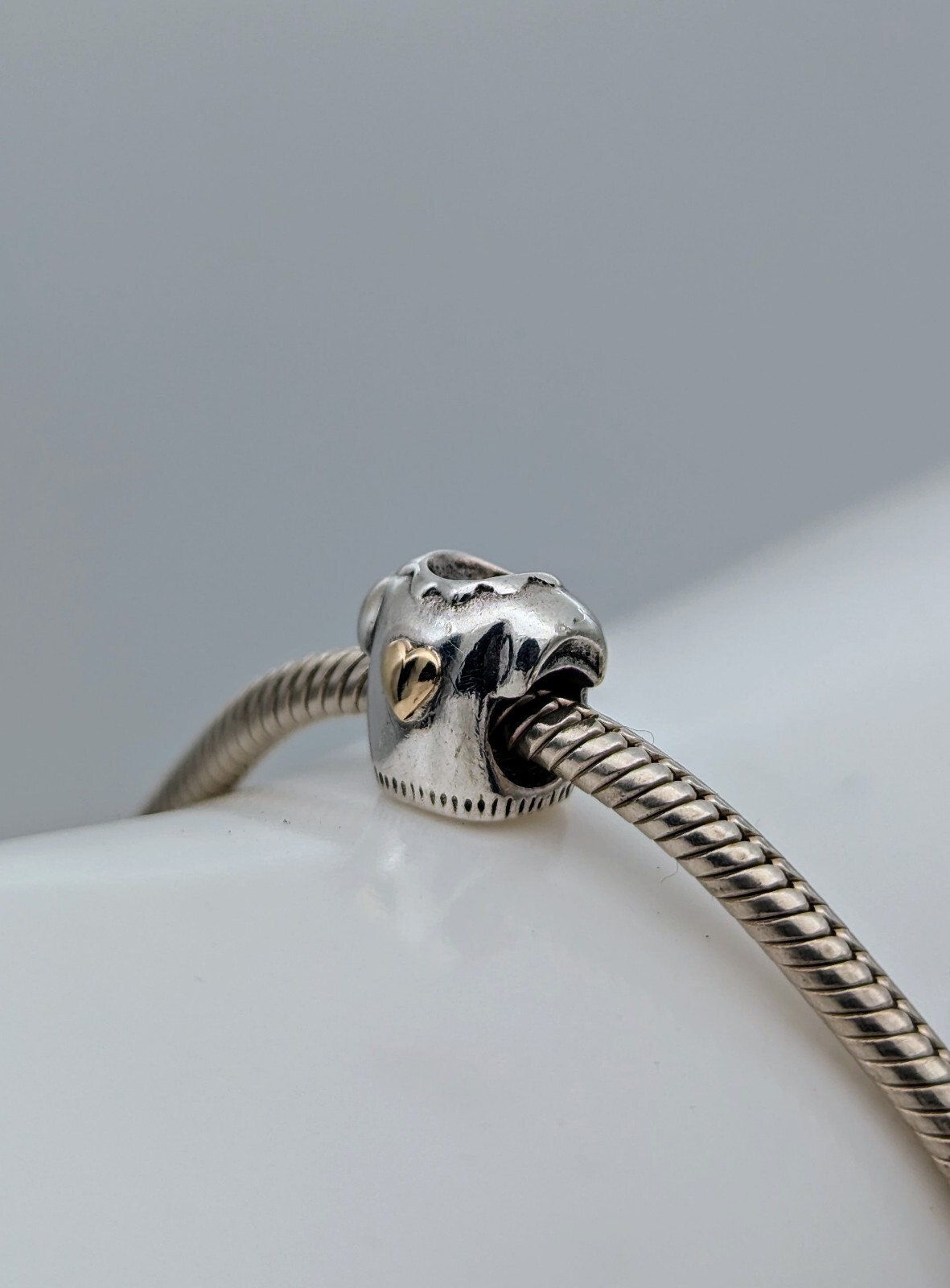 Pandora Herz Charm Armband 925 ALE - 14k Gold für Pandora Armbänder #437