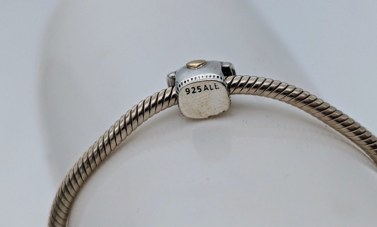 Pandora Herz Charm Armband 925 ALE - 14k Gold für Pandora Armbänder #437
