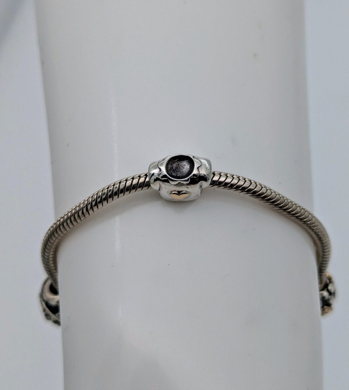 Pandora Herz Charm Armband 925 ALE - 14k Gold für Pandora Armbänder #437