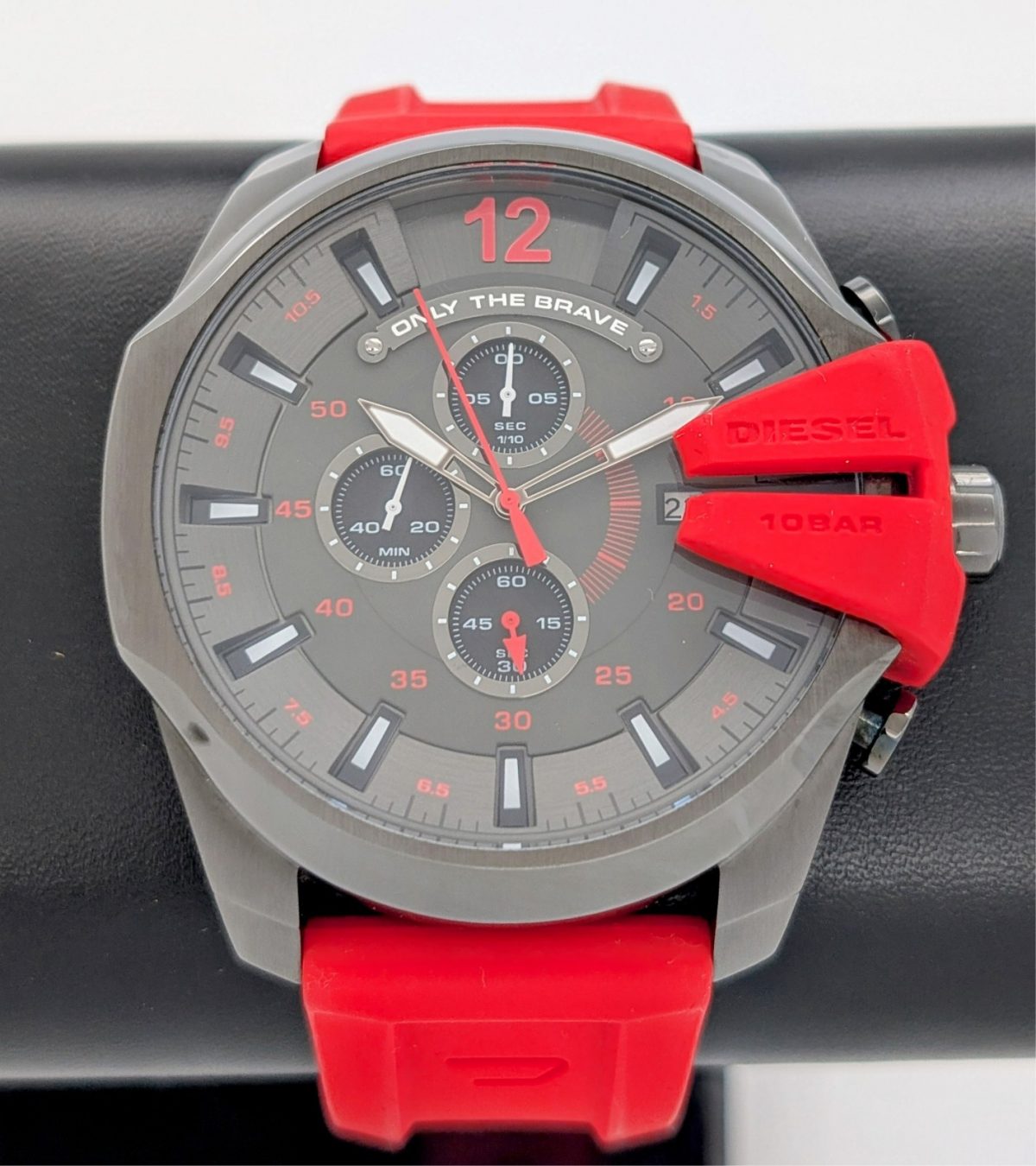 Diesel DZ4427 Mega Chief Grau Analogue Quarz Herrenuhr Ø46mm Uhr #1274