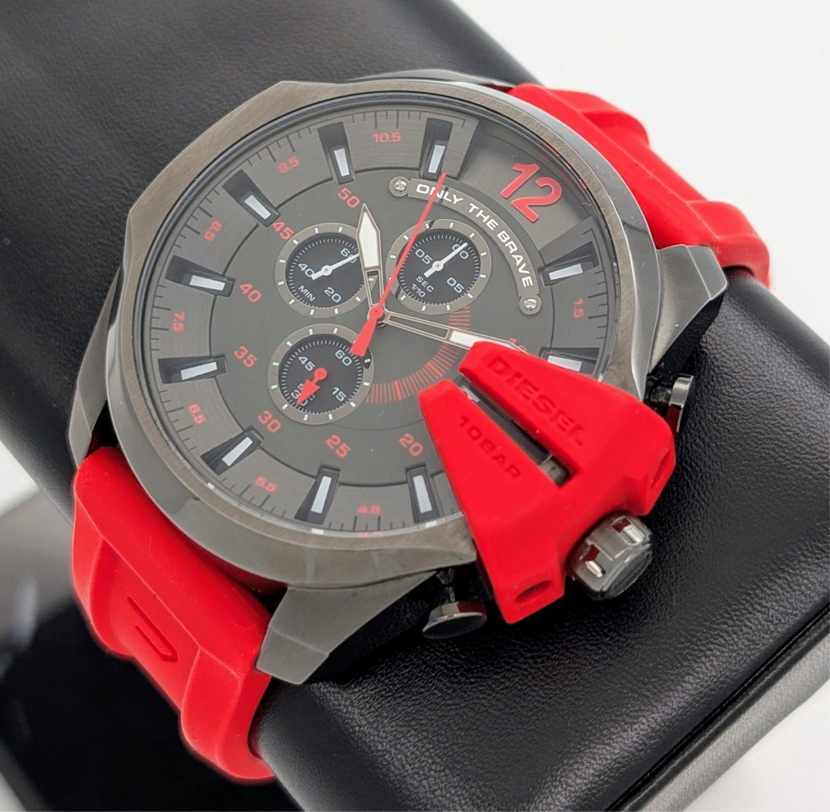 Diesel DZ4427 Mega Chief Grau Analogue Quarz Herrenuhr Ø46mm Uhr #1274