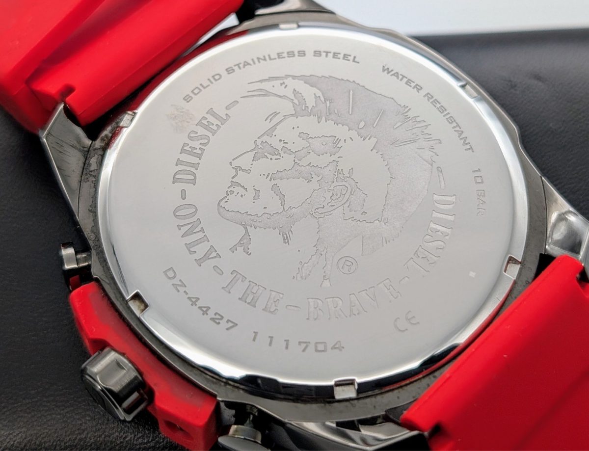 Diesel DZ4427 Mega Chief Grau Analogue Quarz Herrenuhr Ø46mm Uhr #1274
