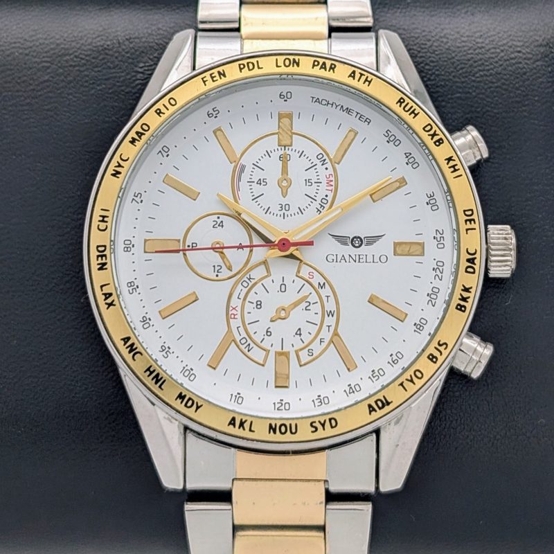 Gianello GNL7911TT White Dial Chronograph Ø42mm Uhr #1271