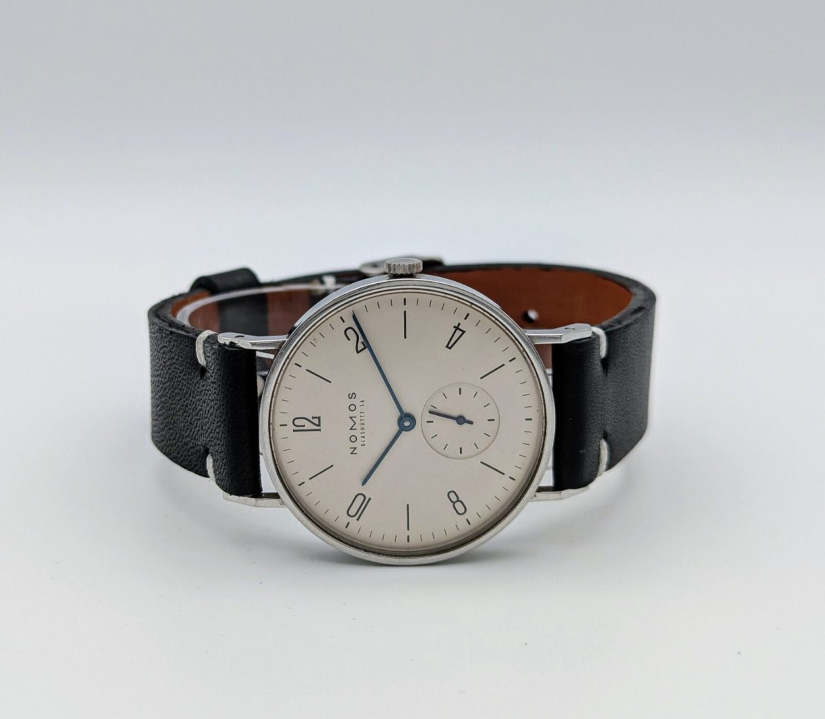 NOMOS Tangente 101 Armbanduhr 35mm Glashütte Edelstahl Handaufzug Uhr #23