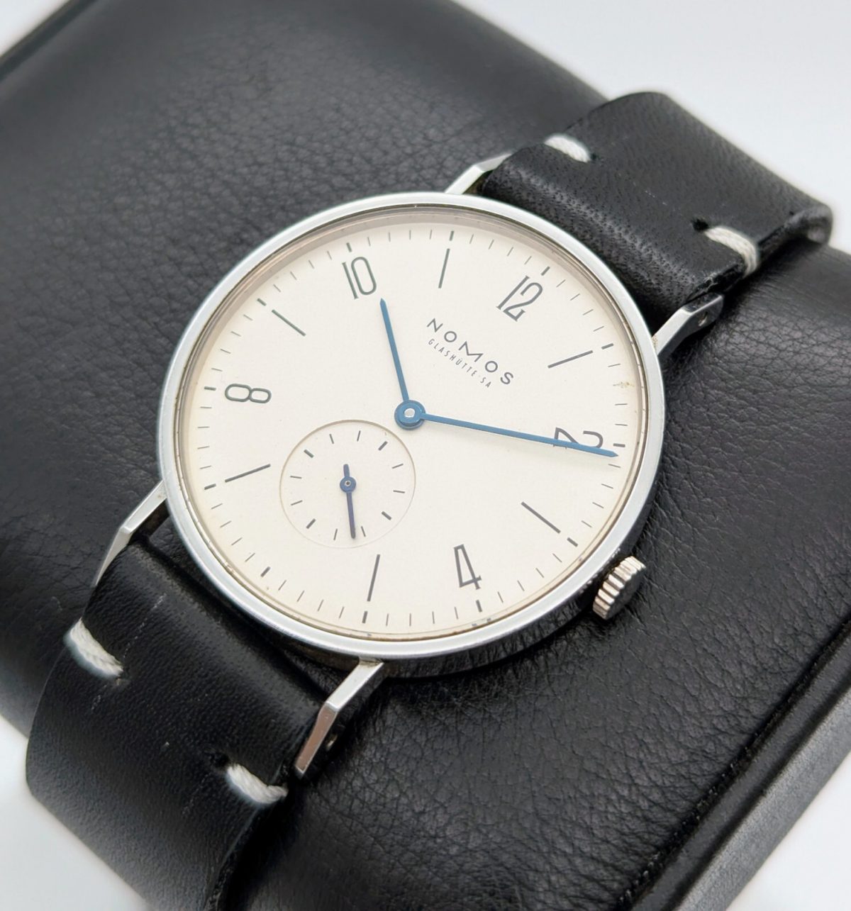 NOMOS Tangente 101 Armbanduhr 35mm Glashütte Edelstahl Handaufzug Uhr #23