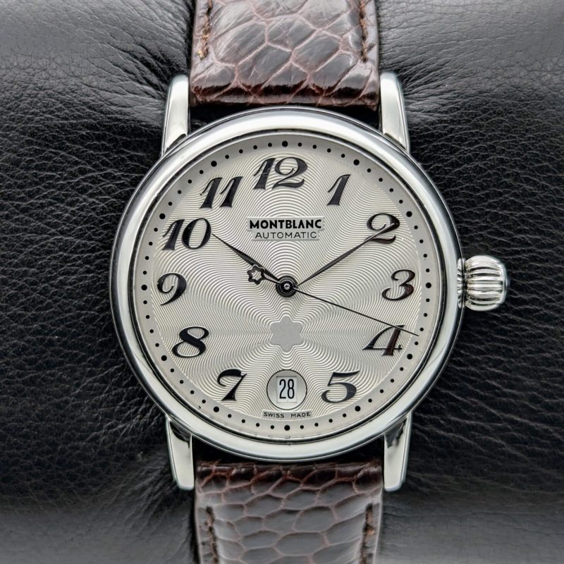 Montblanc 7019 Pix Meisterstück Stahl Automatik Armbanduhr 36mm Uhr #41