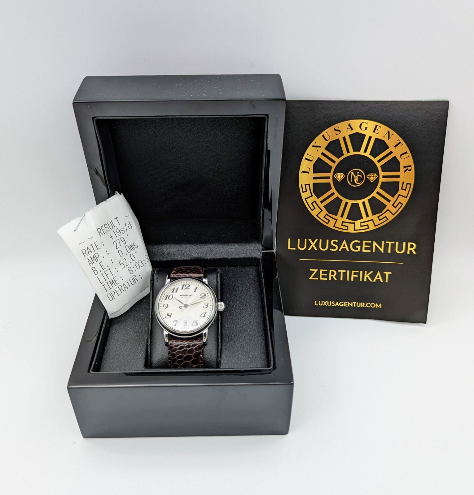 Montblanc 7019 Pix Meisterstück Stahl Automatik Armbanduhr 36mm Uhr #41