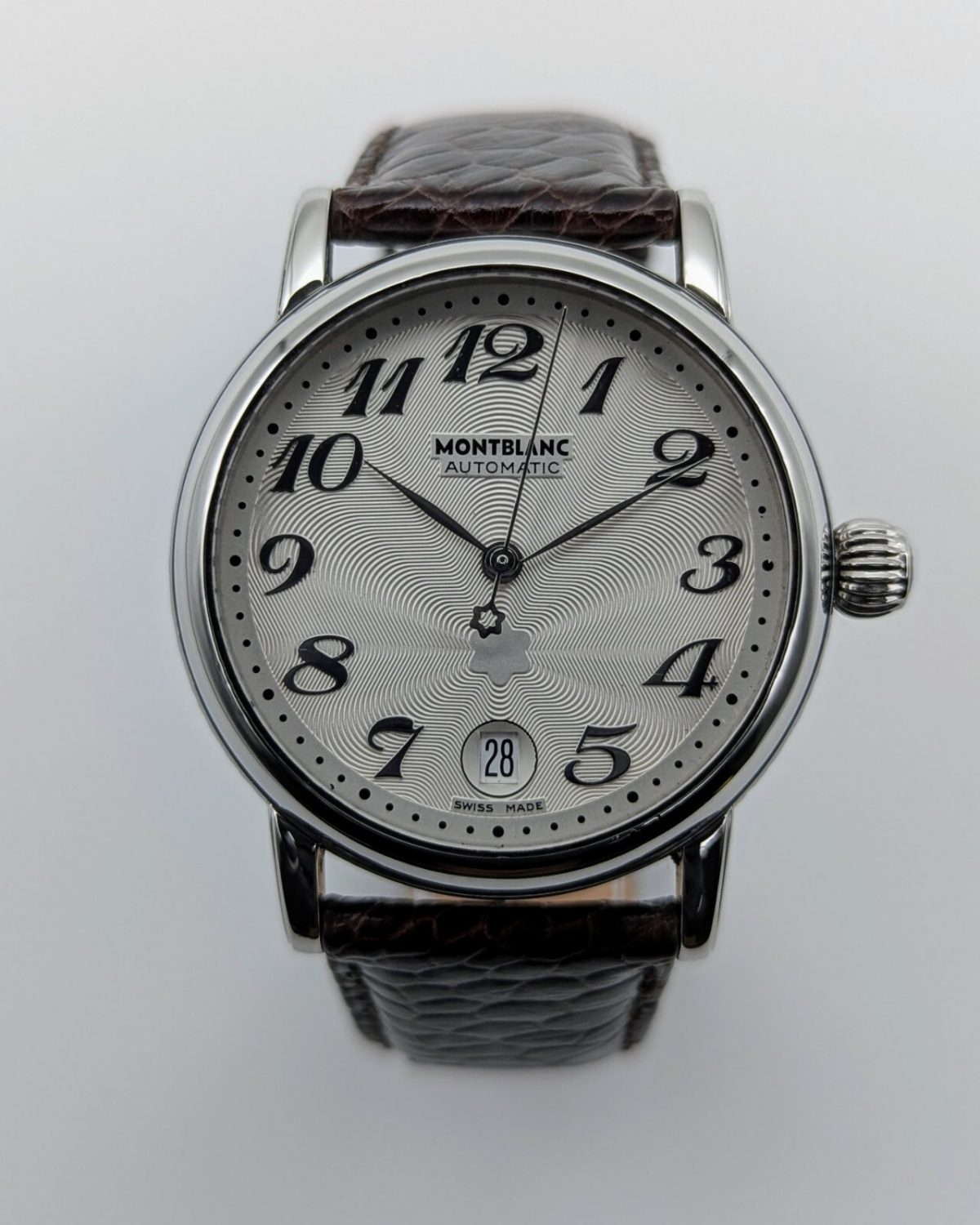 Montblanc 7019 Pix Meisterstück Stahl Automatik Armbanduhr 36mm Uhr #41