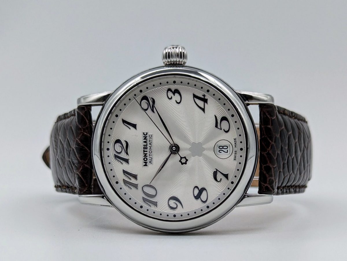 Montblanc 7019 Pix Meisterstück Stahl Automatik Armbanduhr 36mm Uhr #41