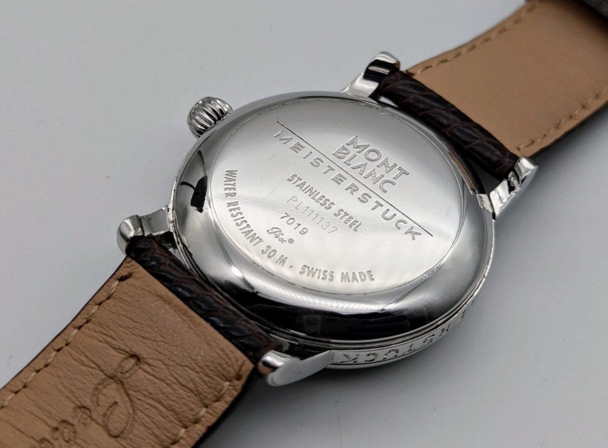 Montblanc 7019 Pix Meisterstück Stahl Automatik Armbanduhr 36mm Uhr #41