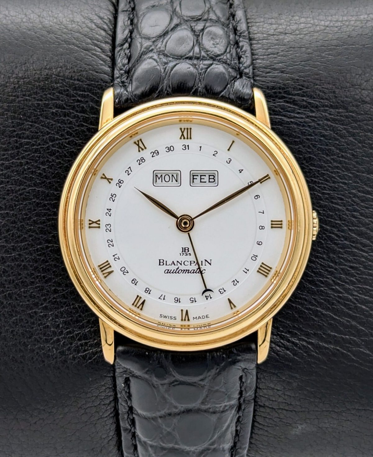 Blancpain Complete Calendar 18K Armbanduhr 34mm Automatik Uhr #13