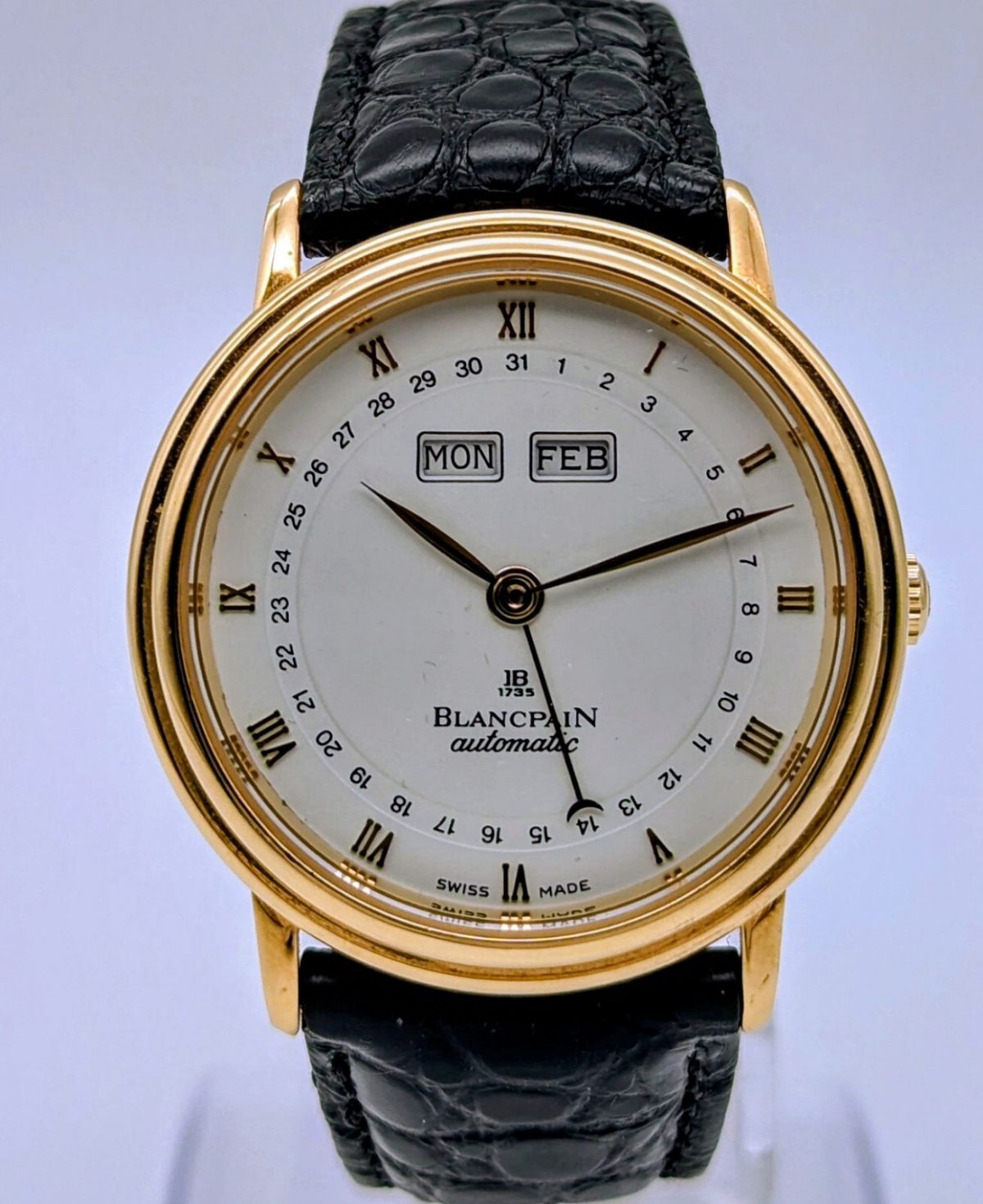 Blancpain Complete Calendar 18K Armbanduhr 34mm Automatik Uhr #13