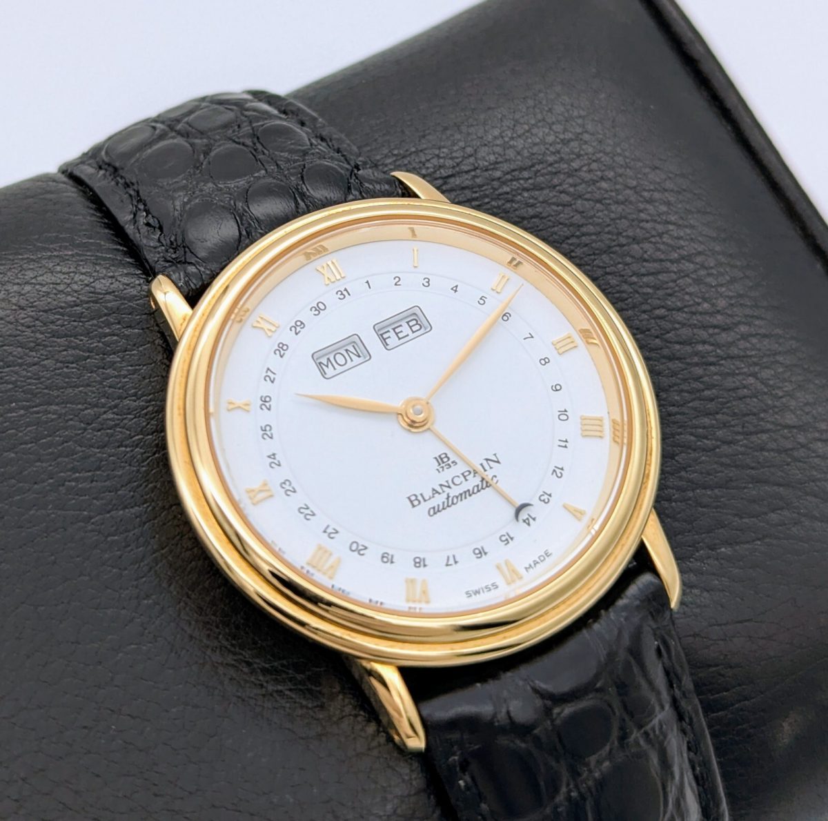 Blancpain Complete Calendar 18K Armbanduhr 34mm Automatik Uhr #13