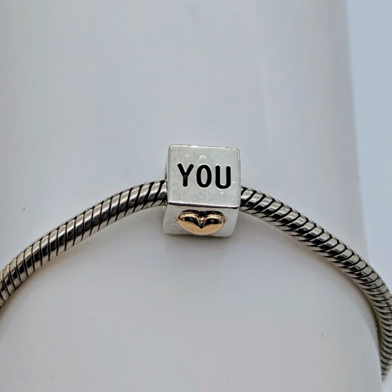 Pandora Love You Charm Armband 925 ALE-14k Gold für Pandora Armbänder #441