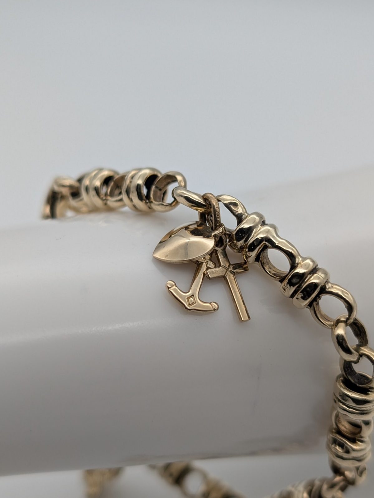 Bettelarmband Goldarmband 585/14K Kette Gelbgold 21cm 18,30Gramm Armband #498