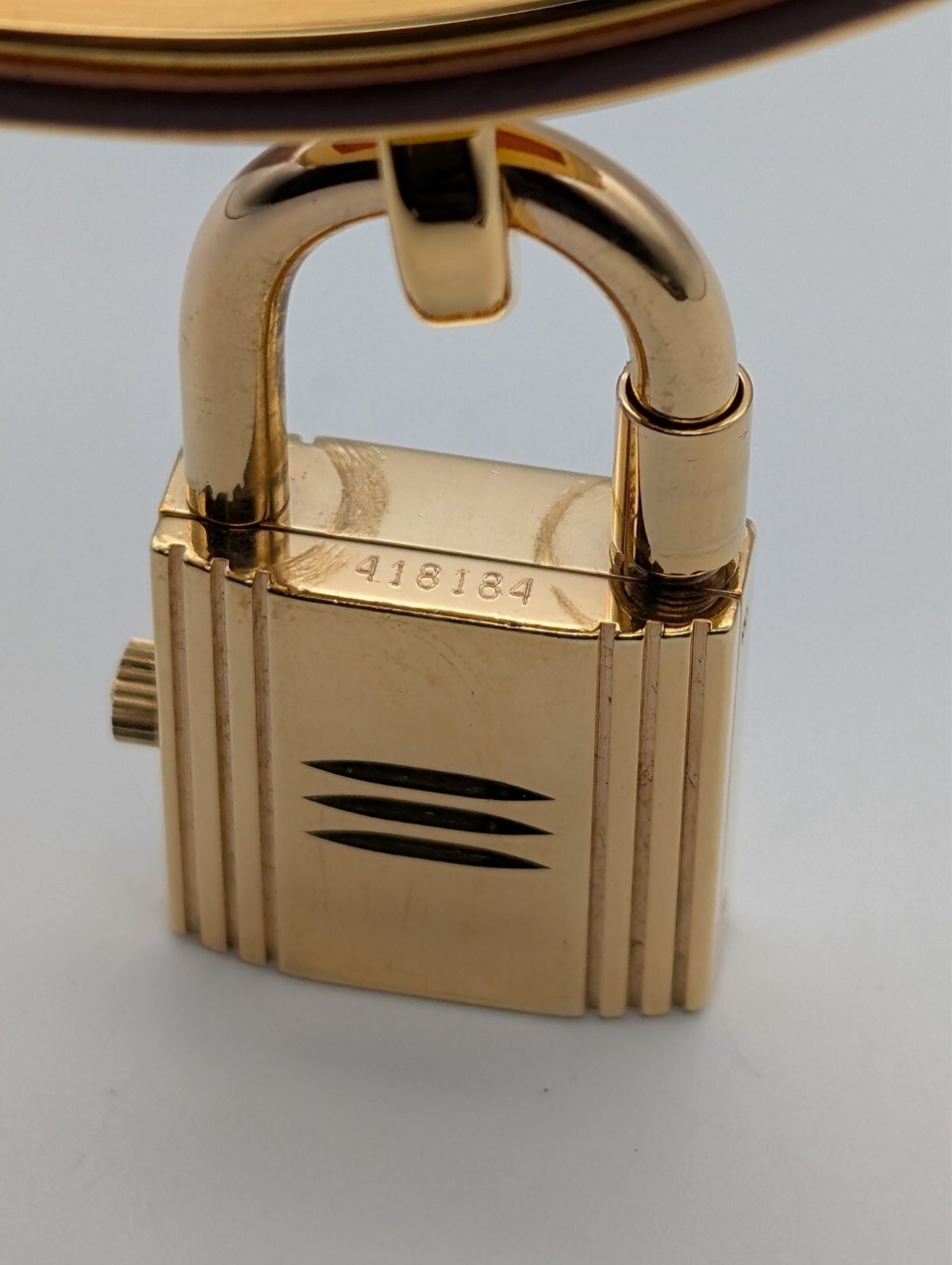 HERMES Kelly Lock Stahl/Vergoldet Gelbgold 20mm Quarz Uhr | Champagner Dial #512