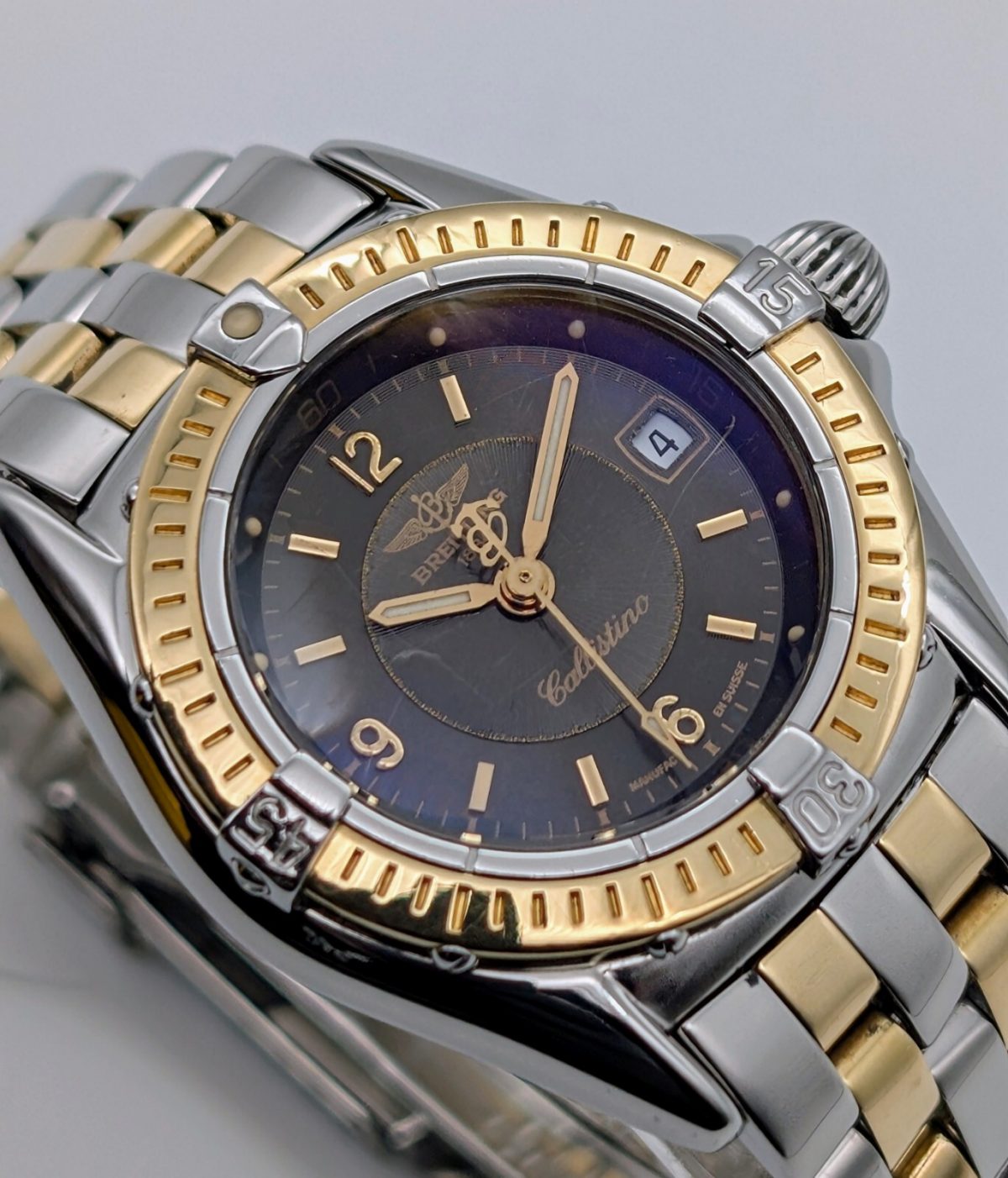 Breitling Callistino D52045 Ladies Steel/Gold | Black Dial 27mm Fullset Uhr #476