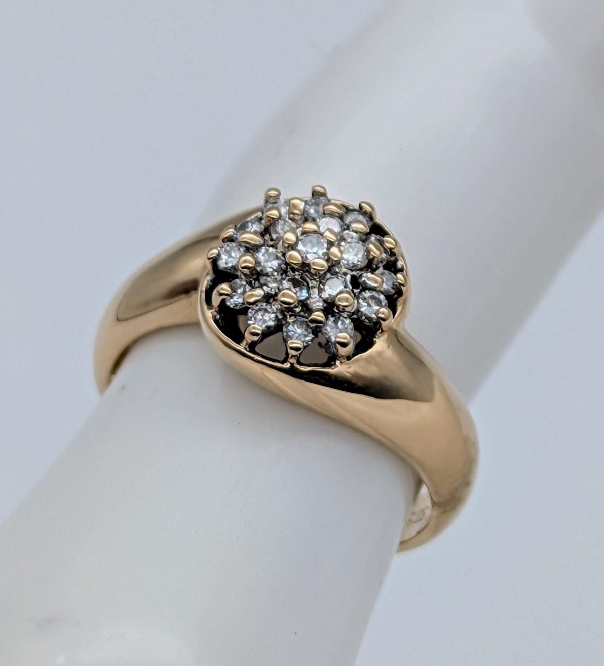 Coktail Brillant Ring Designring Damenring 585/14K 4,20Gr. Gelbgold Gr.54 #531