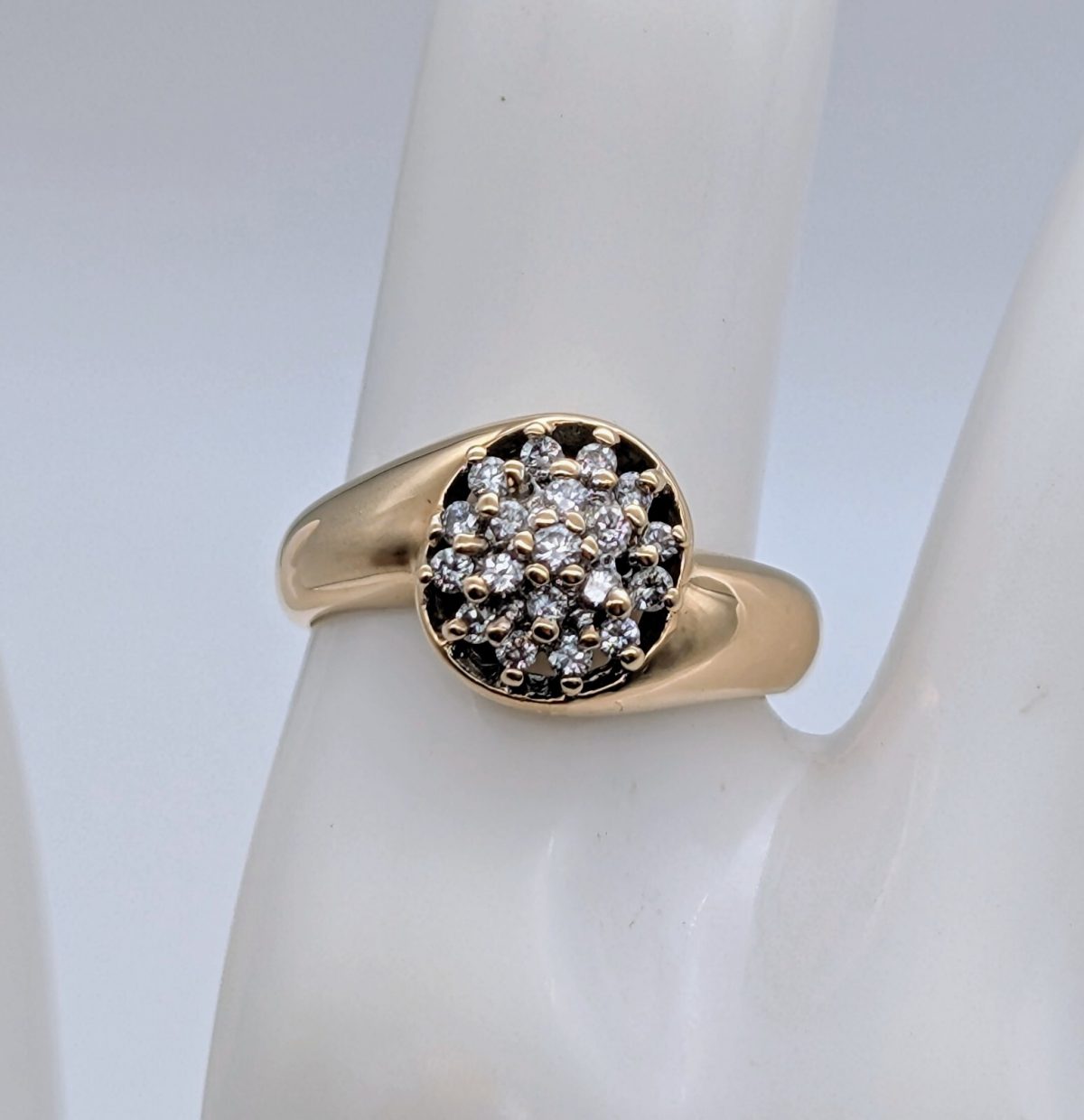 Coktail Brillant Ring Designring Damenring 585/14K 4,20Gr. Gelbgold Gr.54 #531