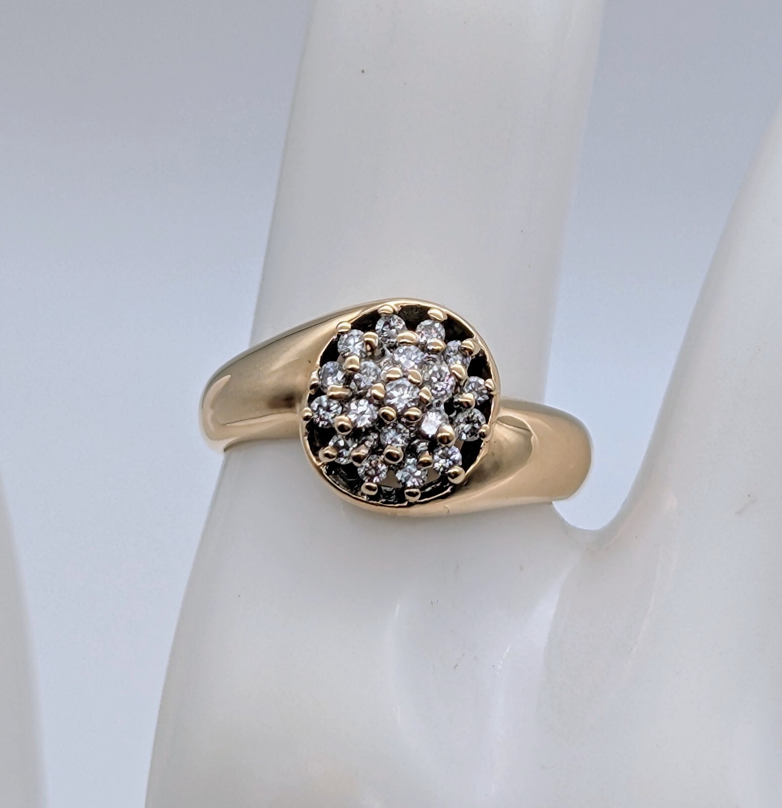 Coktail Brillant Ring Designring Damenring 585/14K 4,20Gr. Gelbgold Gr.54 #531