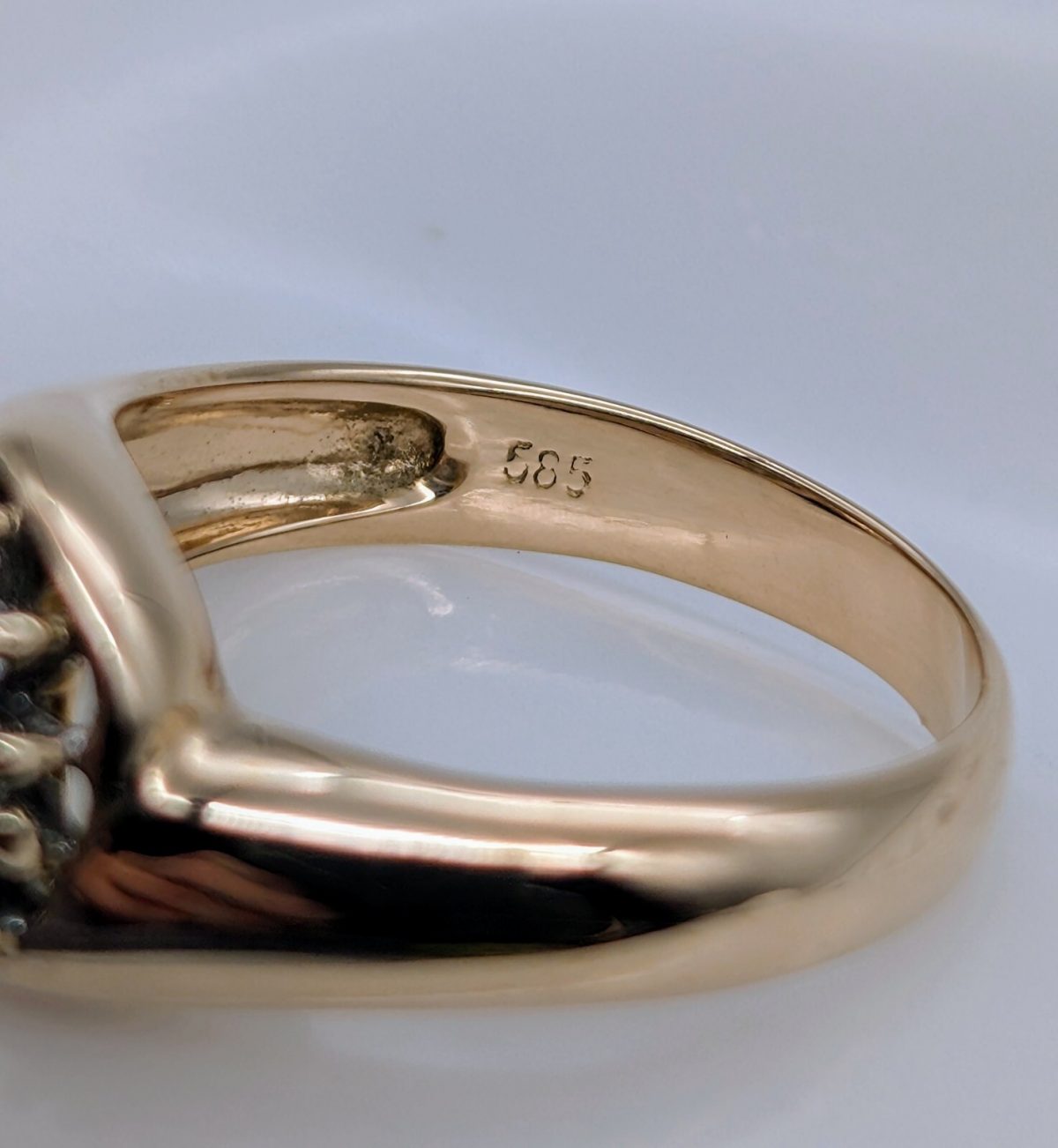 Coktail Brillant Ring Designring Damenring 585/14K 4,20Gr. Gelbgold Gr.54 #531