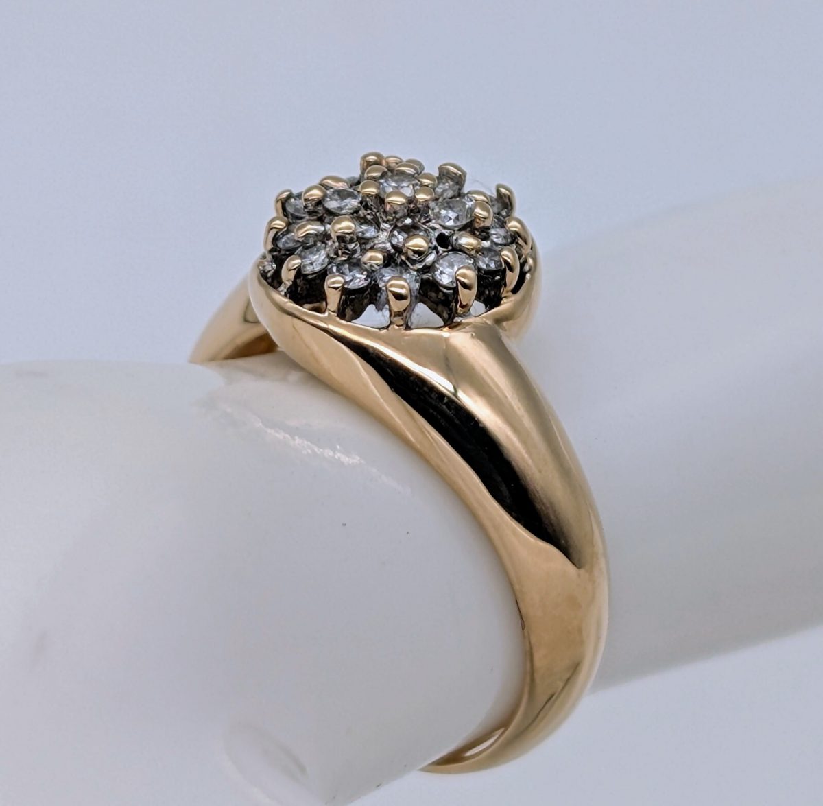 Coktail Brillant Ring Designring Damenring 585/14K 4,20Gr. Gelbgold Gr.54 #531