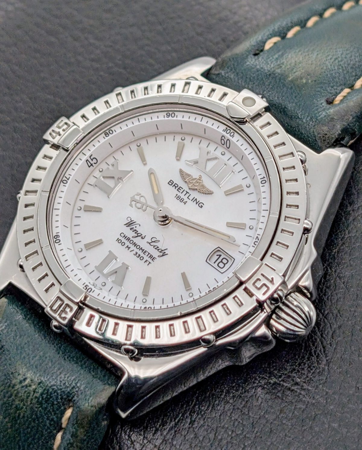 Breitling A67350 Wings Lady Quarz Uhr Ø31mm Mother of Pearl Dial #575