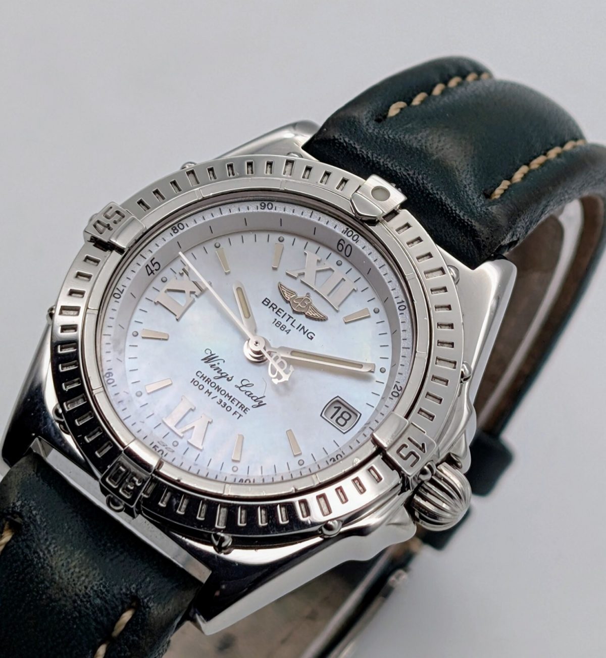 Breitling A67350 Wings Lady Quarz Uhr Ø31mm Mother of Pearl Dial #575