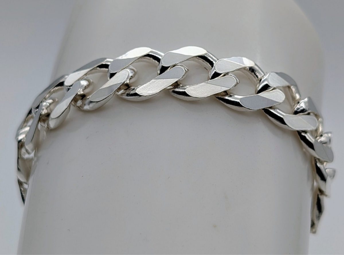 Panzerketten Armband Gliederkette 925 Sterling Silber Kette 22,5cm 35,60Gr. #572