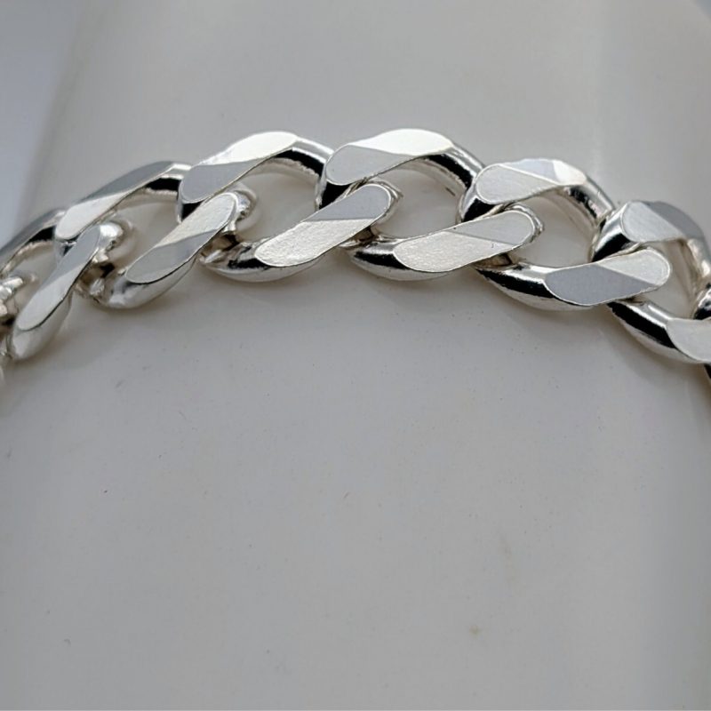 Panzerketten Armband Gliederkette 925 Sterling Silber Kette 22,5cm 35,60Gr. #572