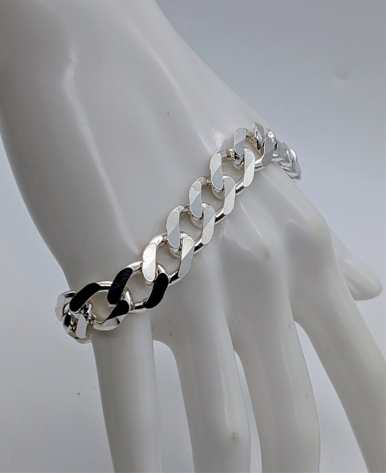 Panzerketten Armband Gliederkette 925 Sterling Silber Kette 22,5cm 35,60Gr. #572
